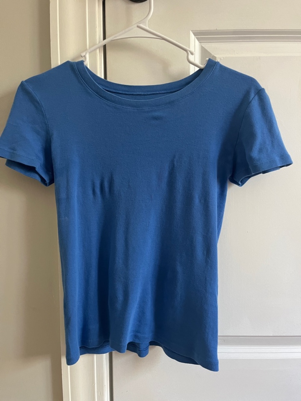 Brandy Melville Blue Cropped Crewneck Tee